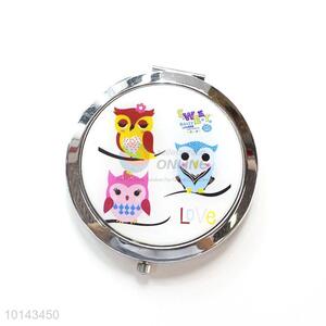 Fashion Round Mini Compact Mirror For Girls