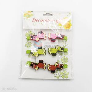 6 Pcs/Set Party Decoration Cute Cartoon Horses Shaped Wooden Clips