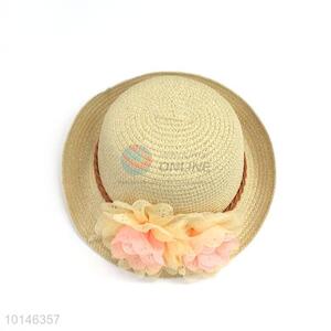 Women's Bowler Hat/Sun Hat With Flowervoice