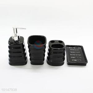 4 Pcs/ Set Black Color Fashion Sanitary Ware Bathroom Married Toiletries Dental Set Kit Gift