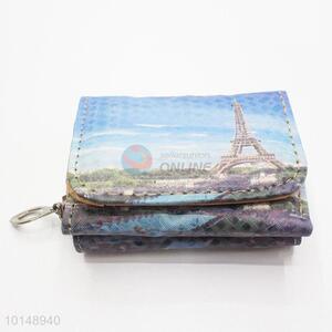 Eiffel Tower Style Small Wallet PU Leather Purse Clutch Bag