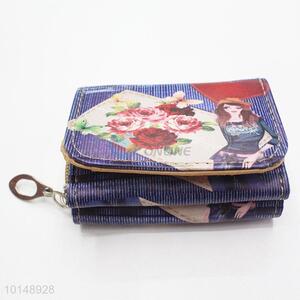 Fashion Girls Pattern Mini Wallet Ladies'PU Leather Clutch Bag Card Holders