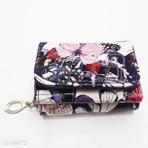 Lovely Butterfly Pattern Mini Wallet Ladies'PU Leather Clutch Bag Card Holders