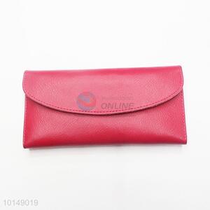 Rose Red Color Vintage Women Wallets PU Leather Wallets Long Holder Card Holder Carteira