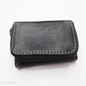 Fashion Black Color Mini Wallet Ladies' PU Leather Clutch Bag Card Holders