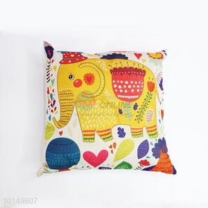 Ornamental Spin Hemp Threads Printing Square Pillow