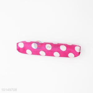 Promotional white round dotted pencil pouch