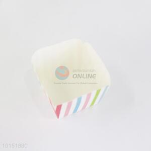 Latest design colorful striped square paper cakecup cups wholesale