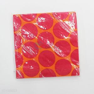 Red Dots Printed Paper Napkin Dinner Napkins