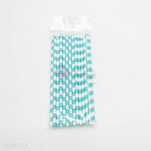 Striped Print Drinking Disposable Paper Straws