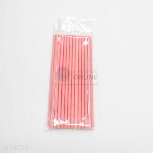 Pink party supplies disposable paper straw