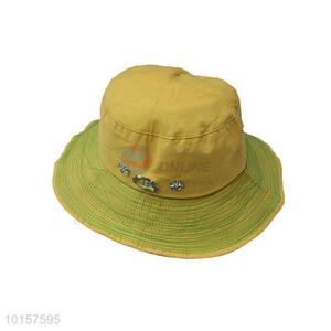 Fashion British Style Bucket Hat With Diamond For Lady