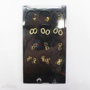 Wholesale Metal 3D Nail Art Gold Nail Decoration