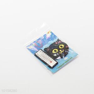 Lovely design cat shaped pvc thermometer fridge magnet