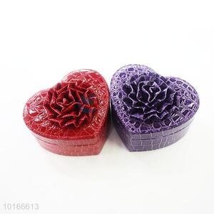 Romantic Flower Design Heart-shaped Jewlery Box/Case