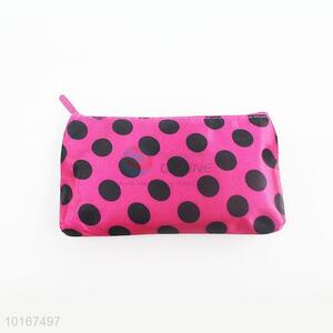 Rose Red Digital Cosmetic Bag/Makeup Bag with Black Dots