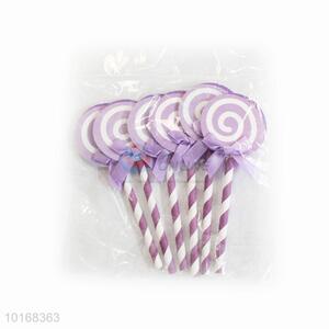 Candy Bowknot Paper Straws Set