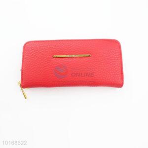 Red clutch wallet purse for women