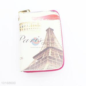 Travel souvenir pu paris wallets lady purse