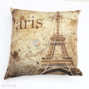 Eiffel pattern cushion cover with double-side printing