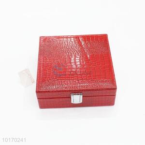 Custom big capacity red PU storage box