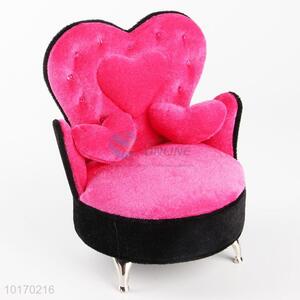 Delicate pink velvet jewelry box for girl
