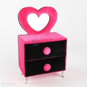 High quality pink-black velvet jewelry box