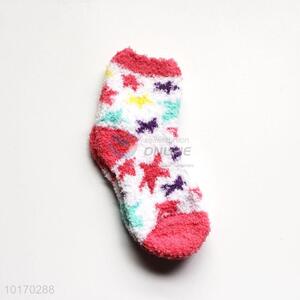 Durable Star Design Polyester Socks for Keeping Warm