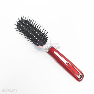 Top Selling Silver Head Massage Beauty Plastic Comb with Red Handle for Women