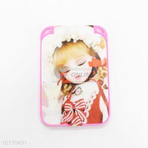 Factory Hot Sell Doll Pattern Mini Plastic Cosmetic Mirror