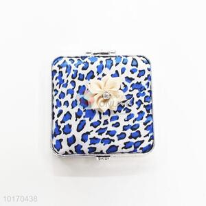 Promotional Mini Square Cosmetic Mirror with Flower