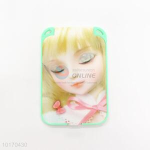 Cheap Price Doll Pattern Mini Plastic Cosmetic Mirror