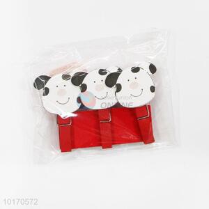 Cartoon Stationery Dog Shape Photo Clip Wooden Memo Paper Clip