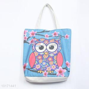 Blue owl pattern shopping bag/tote bag/multifunctional bag