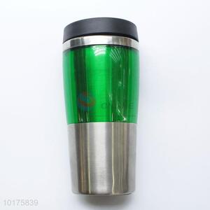 Green Silver Office Stainless Steel Water Bottle