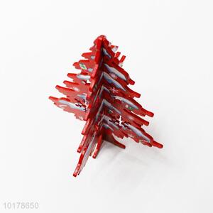 Promotional Gift Christmas Tree Shaped Wooden Crafts for Decor