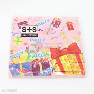 Top sale gift printed wood pulp paper napkin