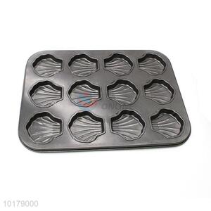 Reasonable Price Food-grade Carbon Steel Non-stick 12-Hole Cake Mold Bakeware