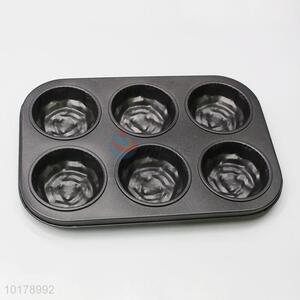 Hot Selling 6-Hole Carbon Steel Cake Mould Bakeware