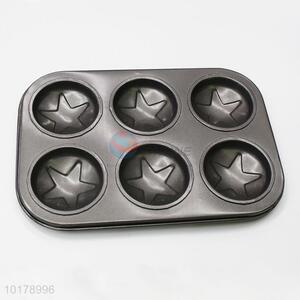 Hot Sale Non-stick 6 Hole Star Shaped Cake Mold Bakeware