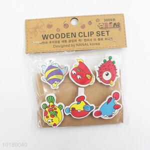 Cartoon design office animal wooden clip