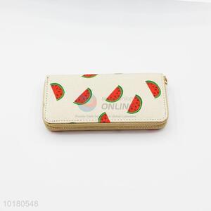 Fresh Watermelon Printed Purse&Wallet for Ladies with Zipper