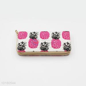 New Arrival Pineapple Pattern Purse&Wallet for Ladies with Zipper