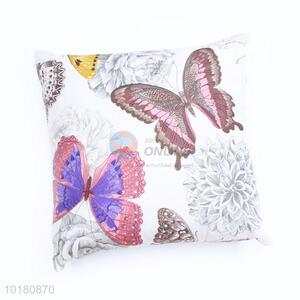 Single Face Printing Pillow With Butterfly Pattern