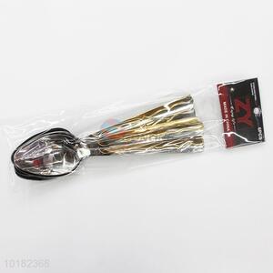 6 Pieces/ Bag Popular Wholesale Stainless Steel Handled Meal Spoons