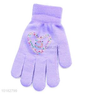 High quality purple girl gloves
