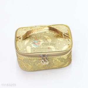 Wholesale cheap best golden cosmetic bag