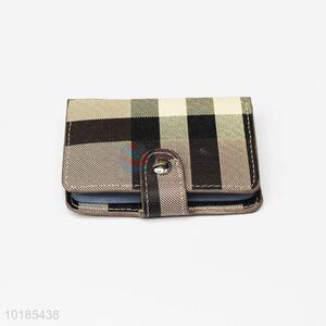 Wholesale Supplies Striated PU Card Bag with Buckle