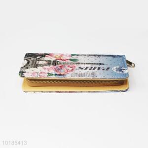 Great Tower Printed Rectangular PU Purse/Wallet for Ladies