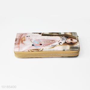 Beautiful Girl Printed Rectangular PU Purse/Wallet for Ladies